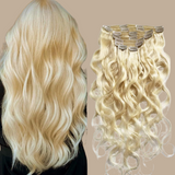 Kit Extensions à Clips Body Wave Blond Platine 120 gr Blond Platine 120 Gr