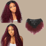 Kit Extensions à Clips Afro Curly Ombre Ombre Brun Foncé 99J 120 gr Ombre Brun Foncé 99J 120 Gr