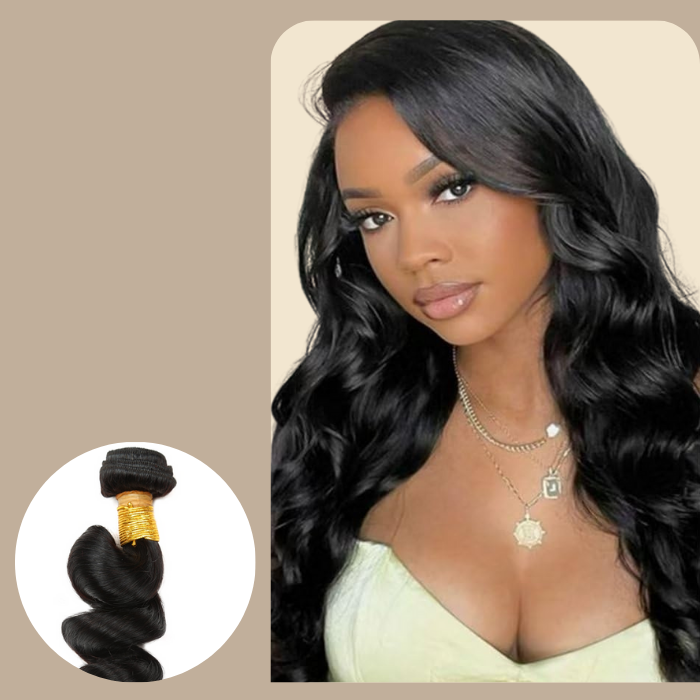 Tissage Cheveux Vierge Human Hair Loose Wave 7A Brun Foncé 1B 100 Gr Brun Foncé 1 Pc