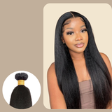 Tissage Cheveux Vierge Human Hair Yaki Straight 7A Brun Foncé 1B 100 Gr Brun Foncé 1 Pc