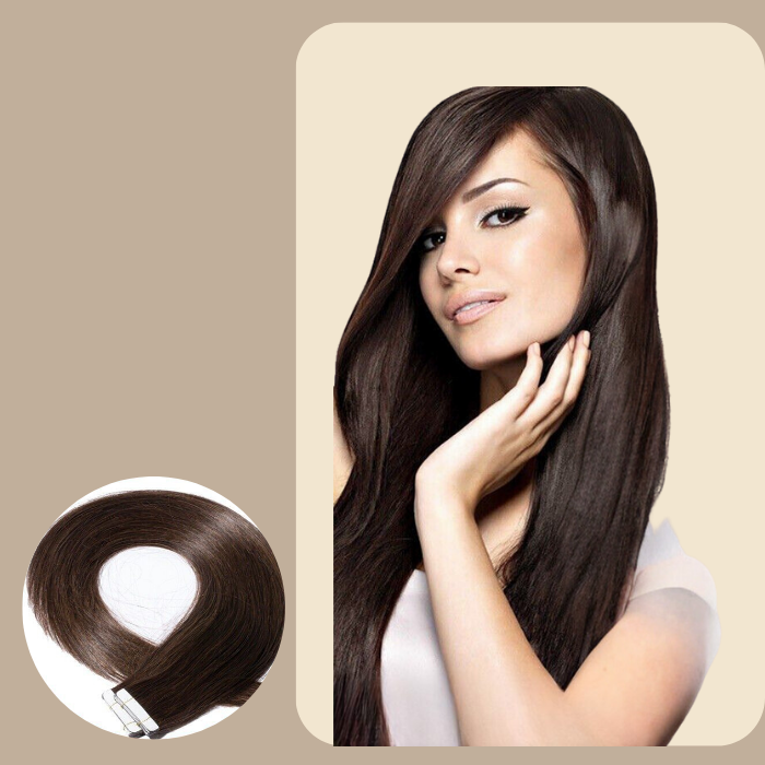 Extensions Adhésives / tapes raides Chocolat Foncé Chocolat Foncé