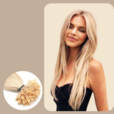 100 Extensions Kératine Raides Blond Platine Blond Platine 80 Gr