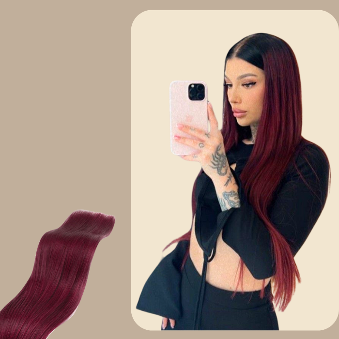 Extension à Clips Straight Ombre Brun Foncé 99J Mono Bande Maxi Volume Ombre Brun Foncé 99J