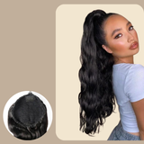 Queue de cheval Ponytail Brun Foncé A Cordon Remy Hair Body Wave