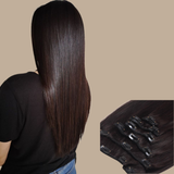 Extensions Clips Raides Brun Foncé Brun Foncé 120 Gr