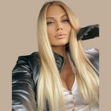 100 Extensions Anneaux Raides Blond Blond 18" | 46 Cm