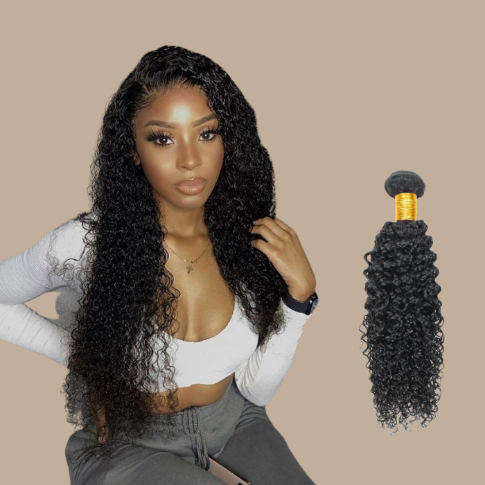 Tissage Cheveux Vierge Human Hair Kinky Curly 7A Brun Foncé 1B 100 Gr