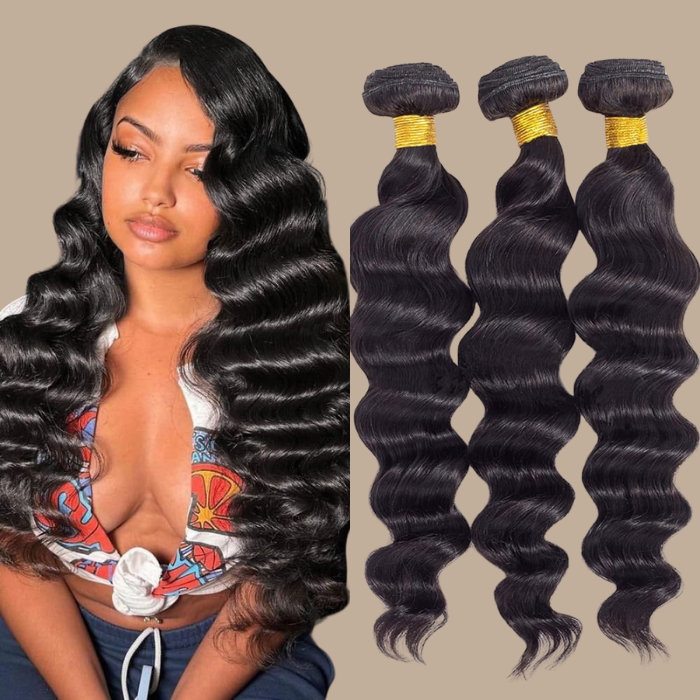 Tissage Cheveux Vierge Human Hair Loose Deep 7A Brun Foncé 1B 100 Gr Brun Foncé 1 Pc