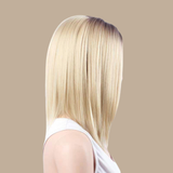 Perruque bobo blonde courte raide R6 27 613#