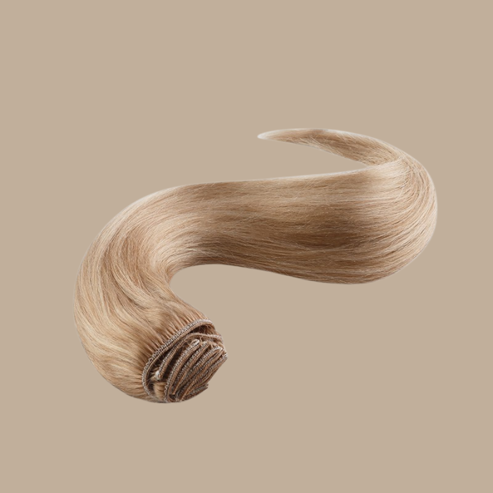 Extension Clip Raide Méché Chocolat Méché Blond 22" | 56 Cm 120 Gr