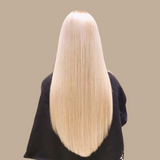 100 Extensions Anneaux Raides Blond Platine Blond Platine