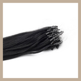 100 Extensions Anneaux Raides Noir Noir 18" | 46 Cm