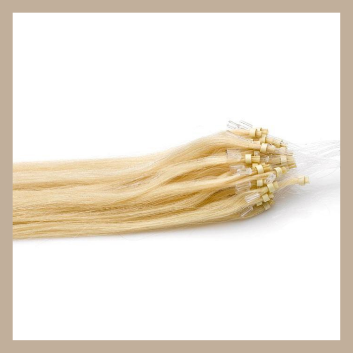 100 Extensions Anneaux Ondulées Blond Blond 20" | 51 Cm 50 Gr