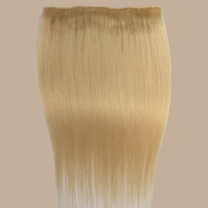 Extension à Clips Straight Blond Platine Mono Bande Maxi Volume Blond Platine