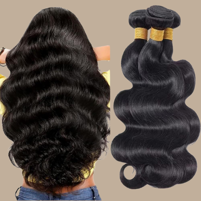 Tissage Cheveux Vierge Human Hair Body Wave 7A Brun Foncé 1B 100 Gr Brun Foncé 1 Pc