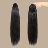 Queue de cheval Ponytail Brun Foncé à Pince Naturel Remy Hair Straight Brun Foncé 1B