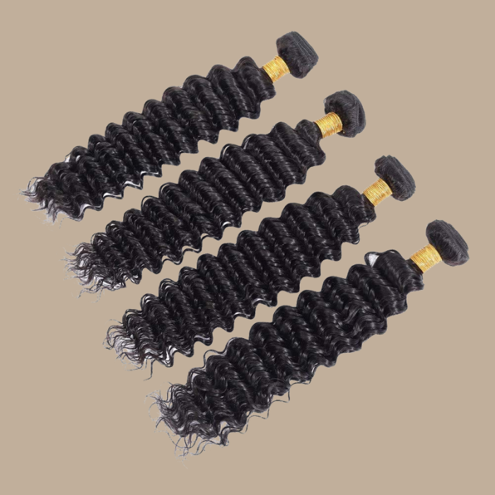 Tissage Cheveux Vierge Human Hair Deep Wave 7A Brun Foncé 1B 100 Gr Brun Foncé 1 Pc