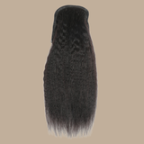 Queue de cheval Ponytail Brun Foncé A Cordon Remy Hair Kinky Straight Brun Foncé 1B