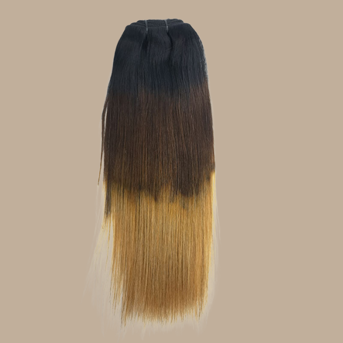 Kit Extensions à Clips Straight Ombre Brun Chocolat Blond 120 gr Ombre Brun Chocolat Blond 120 Gr