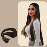 Extension Clip Raide Couleur Unie Chocolat Foncé 120 Gr