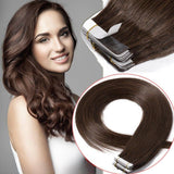 Extensions Adhésives / tapes raides Marron Chocolat Marron Chocolat