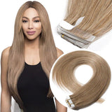 Extensions Adhésives / tapes raides Blond foncé 60 Gr