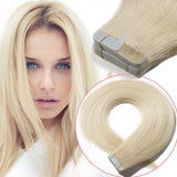 Extensions Adhésives / tapes raides Blond Platine Blond Platine