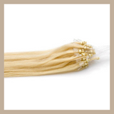 100 Extensions Anneaux Raides Blond 18" | 46 Cm