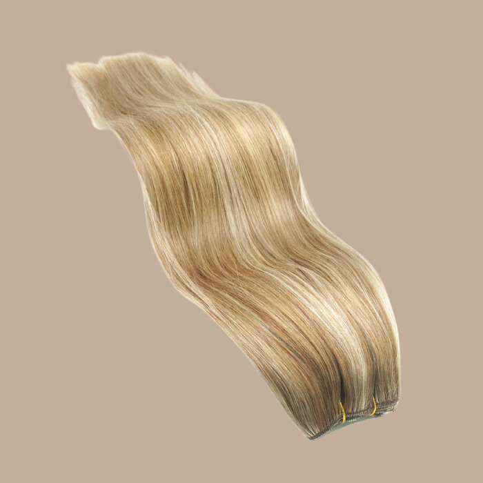 Tissage Cheveux raides naturels Blond Méché Platine 100 Gr