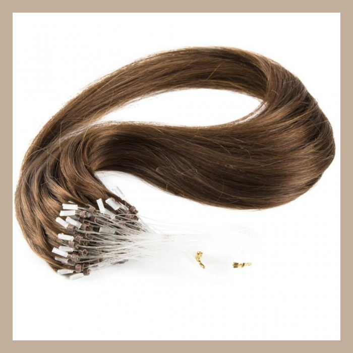 100 Extensions Anneaux / Easy Loop Raides Marron Chocolat 80 Gr