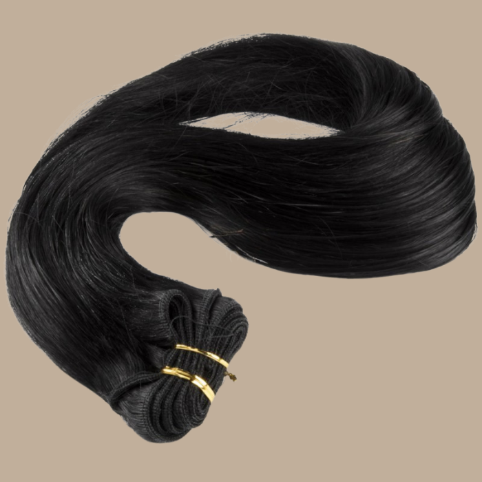 Tissage Cheveux raides naturels Noir 100 Gr