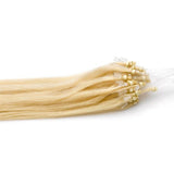 100 Extensions Anneaux Raides Blond 18" | 46 Cm