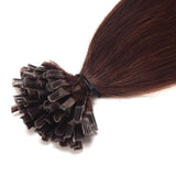 20 Extensions Keratine Raides - Chocolat - 46 Cm - 16 Gr