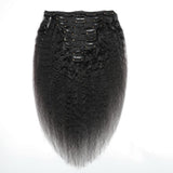 Kit Extensions à Clips Kinky Yaki Brun Foncé - 46cm | 18"