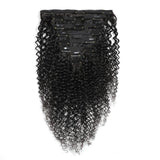 Kit Extensions à Clips Kinky Curly Brun Foncé