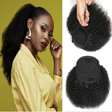 Ponytail Queue de Cheval Afro Curly Brun Foncé