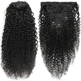 Kit Extensions à Clips Kinky Curly Brun Foncé