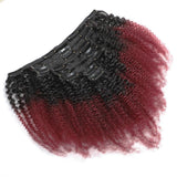 Kit Extensions à Clips Kinky Curly Tie and Tye Brun / Rouge