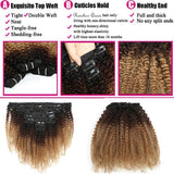 Kit Extensions à Clips Kinky Curly Tie and Dye Brun / Chatain