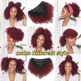 Kit Extensions à Clips Kinky Curly Tie and Tye Brun / Rouge