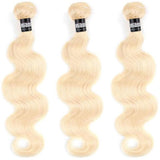 3 Paquets de Tissage Body Wave - Blond Platine - 300G